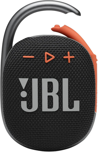 JBL Clip 4 Portable Bluetooth Speaker  Compact, Durable and Versatile Sound - Black/Orange  - 1