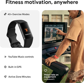 Fitbit Google Charge 6 Activity Tracker with 6-months Premium Membership Included, 7 days battery life and Google Wallet and Google Maps  - 6