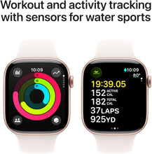 Apple Watch Series 10 GPS 42mm Smartwatch with Rose Gold Aluminium Case with Light Blush Sport Band - S/M. Fitness Tracker, ECG App, Always-On Retina Display, Water Resistant  - 4