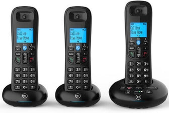 BT 3570 Cordless Landline House Phone with Nuisance Call Blocker Digital Answer Machine Trio Handset Pack - 2