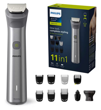 Philips Series 5000, 11-in-1 Multi Grooming Trimmer for Face, Head, and Body, MG5930/15 - 1