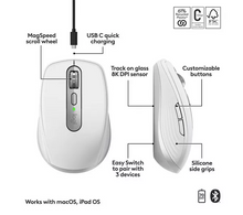 LOGITECH MX Anywhere 3S for Mac Wireless Darkfield Mouse - Pale Grey - 4