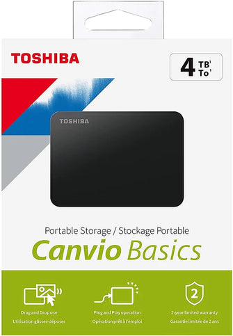 Toshiba 4TB Canvio Basics Portable External Hard Drive - USB 3.2. Gen (HDTB540MK3CA) - 1