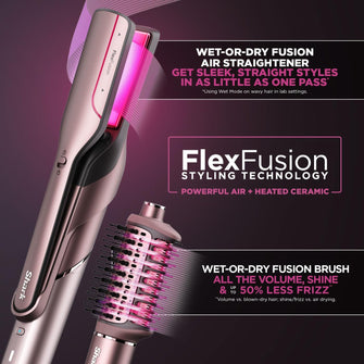 Shark FlexFusion Multi-Styler Hair Dryer & Ceramic Straightener Cosmic Blush HD652SUK - 2