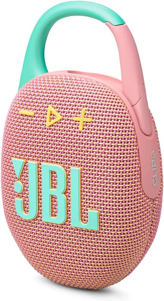 JBL Clip 5 Ultra-Portable Bluetooth Speaker with Integrated Carabiner, Big JBL Pro Sound, PlaytimeBoost, Waterproof Design and 12-Hour Playtime, Pink - 1