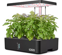 IDOO Home Hydroponics Herb Garden Growing Kit - Black - 1