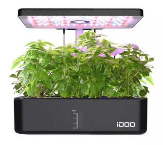 IDOO Home Hydroponics Herb Garden Growing Kit - Black - 7