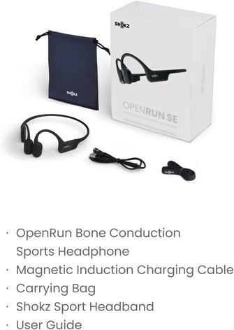 SHOKZ OpenRun SE Wireless Bone Conduction Headphones, [England Athletics Recommended] Open-Ear Bluetooth Earphones with Mic, Waterproof Sports Headset with 8H Playtime for Running Workout, Comet Grey  - 9