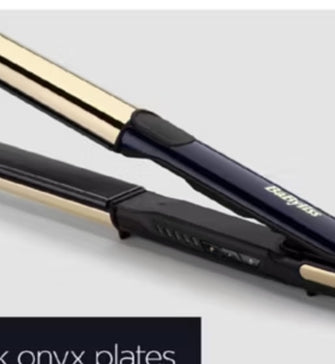 BaByliss Black Onyx Straight & Curl Straightener - 3