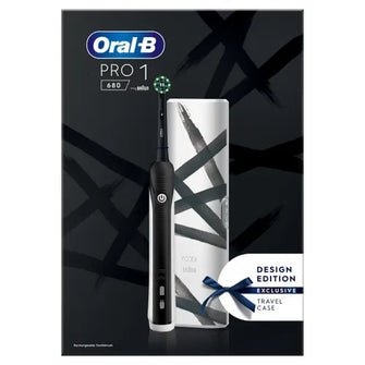 Oral-B Pro 1 680 Design Edition Rechargeable Electric Toothbrush - Black - 1