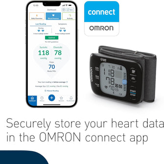 OMRON RS7 Wrist Blood Pressure Monitor Clinically Validated, Portable & Smart (Box Damage) - 2