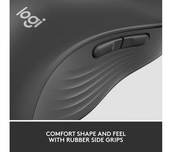 Logitech Signature M650 L Left Wireless Mouse - For Large Sized Left Hands, 2-Year Battery, Silent Clicks, Customisable Side Buttons, Bluetooth, for PC/Mac/Multi-Device/Chromebook - Grey - 8