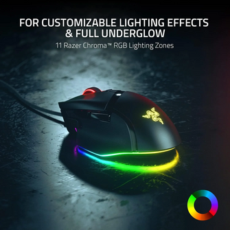 Razer Basilisk V3 - Wired Customisable Gaming Mouse (10+1 Programmable Buttons, HyperScroll Tilt Wheel, 11 Chroma RGB Lighting Zones, Optical Mouse Switches, Focus+ 26K DPI Optical Sensor) Black - 4