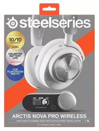 STEELSERIES Arctis Nova Pro Wireless 7.1 Gaming Headset for PC & PlayStation - White - 10