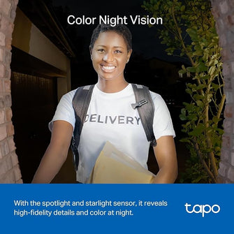 Tapo D230S1 2K 5MP Battery Video Doorbell Wireless, ecurity Camera Doorbell, Ring Chime Included, Color Night Vision, Head-to-Toe View. - 3