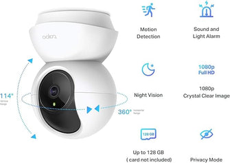 Tapo C200 1080p Indoor Pan/Tilt Camera – Night Vision, Motion Detection, Baby Monitor, 2-Way Audio, Privacy Mode, Cloud & Local Storage, Works with Alexa & Google, No Monthly Fee (Tapo C200) - 3