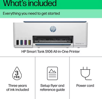 HP Smart Tank 5106 All-in-One Wireless Inkjet Printer - 10