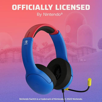 PDP Gaming AIRLITE Stereo Headset with Mic for Nintendo Switch - PC, iPad, Mac, Laptop Compatible - MARIO - 2