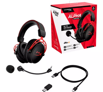 HYPERX Cloud Alpha Wireless Gaming Headset - Black & Red - 8