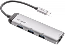 Verbatim USB-C Multiport Hub – 4-Port USB 3.2 Gen 1 Adapter - Silver - 1