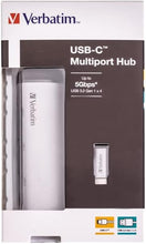 Verbatim USB-C Multiport Hub – 4-Port USB 3.2 Gen 1 Adapter - Silver - 5