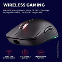 Trust Gaming GXT 927 Redex+ Wireless Gaming Mouse – 25K DPI, Ultra-Low Latency, 94-Hour Battery, RGB Lighting, Kailh Switches, 6 Programmable Buttons, Rechargeable – Black