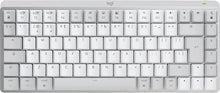 Logitech MX Mechanical Mini for Mac Wireless Keyboard - Low-Profile Performance Switches, Tactile Quiet Keys, Backlit, Bluetooth, USB-C, QWERTY UK English - Pale Grey