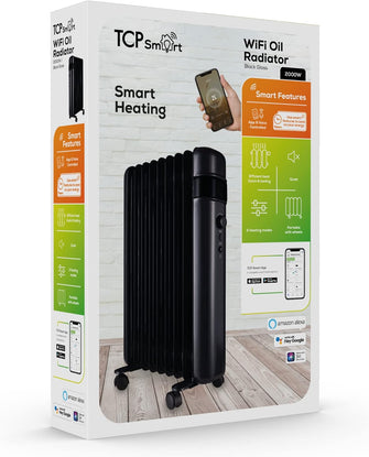 Buy TCP,TCP TCP Smart Oil Radiator Portable 2000w - Black - Gadcet UK | UK | London | Scotland | Wales| Ireland | Near Me | Cheap | Pay In 3 | Heating Radiators