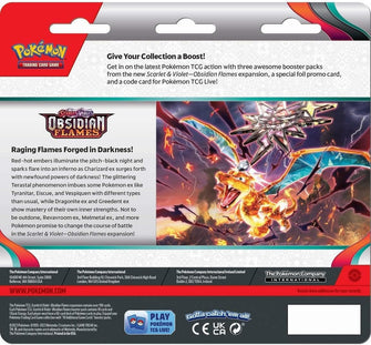 Buy Gadcet UK,Pokémon Scarlet & Violet 3 Obsidian Flames 3-Pack Display - Gadcet UK | UK | London | Scotland | Wales| Near Me | Cheap | Pay In 3 | Toys & Games