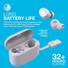 JLab JBuds Air True Wireless Earbuds - Bluetooth Earphones with USB Charging Case, IP55 Sweat-Resistant, Custom EQ3 Sound, Lilac