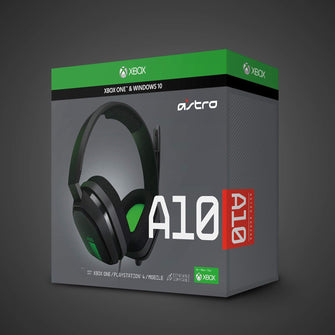 ASTRO Gaming A10 Wired Gaming Headphones with Microphone - Light & Durable, ASTRO Audio, Dolby Atmos, 3.5mm Jack, Compatible with PC, Mac, Xbox One, PS4, Mobile - Black/Green