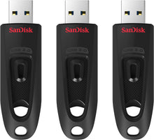 SanDisk Ultra 32GB USB 3.0 Flash Drive (Triple Pack) – Up to 130MB/s, Password Protection, RescuePRO Data Recovery – Black