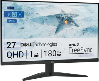 Dell G2725D 27" QHD Gaming Monitor, 180Hz, IPS, 1ms, AMD FreeSync, 99% sRGB, DisplayPort, 2x HDMI, Black