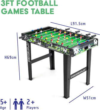 Power Play 3ft Stand Up Football Games Table, Kids Football Game, Arcade Game for Kids with Ergonomic Handles, Outdoor Indoor Use