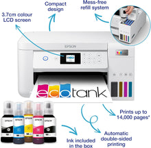 Epson EcoTank ET-2856 A4 Multifunction Ink Tank Printer - AirPrint, Wi-Fi, Double-Sided Printing