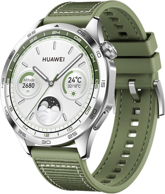 Buy HUAWEI,Huawei Watch GT 4 - 46mm  Smartwatch with 2-Week Battery, Fitness & Health Tracking, GPS, Compatible with Android & iOS, Green Woven - Gadcet UK | UK | London | Scotland | Wales| Ireland | Near Me | Cheap | Pay In 3 | Watches