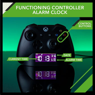 Buy XBOX,XBOX Black Alarm Clock - Black - Gadcet UK | UK | London | Scotland | Wales| Ireland | Near Me | Cheap | Pay In 3 | Alarm Clock