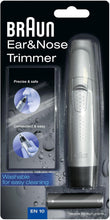 Braun Ear and Nose Hair Trimmer for Men - Precise and Safe Hair Removal, Fully Washable, EN10, Silver