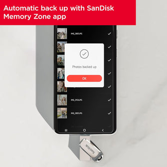 SanDisk 128GB Ultra Dual Drive Luxe USB Type-C Flash Drive - Up to 400MB/s, Reversible USB-C & Type-A Connectors, for Smartphones, Tablets, Macs, and PCs, Silver