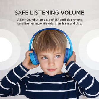 Buy Belkin,Belkin SoundForm Mini Kids Wireless Headphones with Built in Microphone, On Ear Headsets Girls and Boys For Online Learning, School, Travel Compatible with iPhones, iPads, Galaxy and more - Blue - Gadcet UK | UK | London | Scotland | Wales| Near Me | Cheap | Pay In 3 | Headphones & Headsets