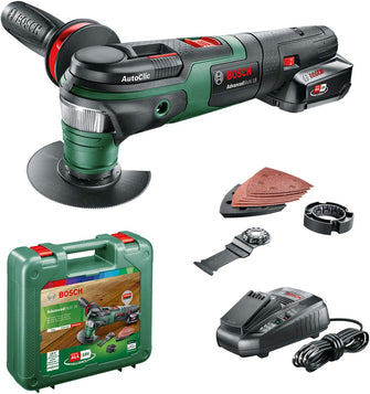 Buy Bosch,Bosch AdvancedMulti 18 Cordless Multifunction Tool - 18V System, Includes 1 Battery, Charger, Delta Sanding Plate, Sanding Sheets, 2 Saw Blades, Auxiliary Handle, Carrying Case - Gadcet UK | UK | London | Scotland | Wales| Ireland | Near Me | Cheap | Pay In 3 | Handheld Power Drills