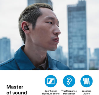 Sennheiser MOMENTUM True Wireless 4 Earbuds - Bluetooth 5.4, Crystal-Clear Sound, Adaptive ANC, 30-Hour Battery, Comfortable Design, Black Copper