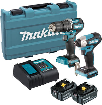 Makita DLX2414ST 18V Li-ion LXT Combo Kit Complete with 2 x 5.0 Ah Batteries and Charger Supplied in a Plastic Case