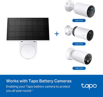 Tapo Solar Panel, Flexibly Installed and Angle Adjustment, High-Efficiency 45min Solar Charging for Full Day Usage, IP65 Weatherproof, Works with All Tapo Battery-powered cameras (Tapo A201)