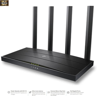 TP-Link Archer AX12 Wi-Fi 6 Router - 1500Mbps Dual Band, WPA3 Security, Ideal for Gaming and 4K, Plug & Play