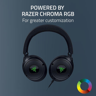 Razer Kraken V4 X Wired PC Gaming Headset - TriForce 40mm Drivers, Retractable Mic, 7.1 Surround Sound, Chroma RGB, USB-C for PC, Console & Phones - Black