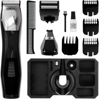 Wahl Groomsman 8-in-1 Multigroomer for Men - Face & Body Trimming, Beard & Stubble Trimmer, Nose Trimmer, 3 Interchangeable Heads, Grooming Set