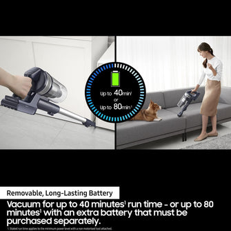 Buy Samsung,Samsung Jet 60 Turbo VS15A6031R4 Cordless Vacuum Cleaner, Max 150W Suction Power 40 min battery life, 2 in 1 flexible charger, compatible with clean station, Violet - Gadcet UK | UK | London | Scotland | Wales| Ireland | Near Me | Cheap | Pay In 3 | Vacuum Cleaner