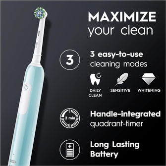 Buy Oral-B,Oral-B Pro 1 Electric Toothbrush With 3D Cleaning - Blue - Gadcet.com | UK | London | Scotland | Wales| Ireland | Near Me | Cheap | Pay In 3 | Health & Beauty