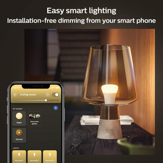 Philips Hue White A60 Smart LED Bulb (E27) – Works with Amazon Echo & Alexa, Indoor Home Lighting